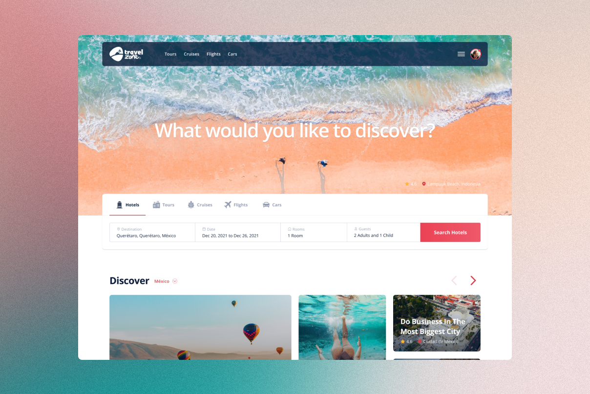 Travel Zone Web Design